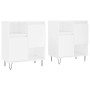 Aparadores 2 piezas madera contrachapada blanco de vidaXL, Aparadores - Ref: Foro24-3190125, Precio: 112,02 €, Descuento: %