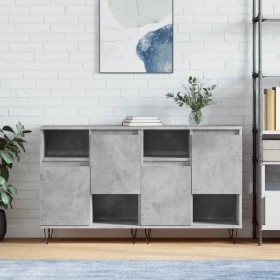 Sideboards 2 units plywood gray concrete by vidaXL, Sideboards - Ref: Foro24-3190129, Price: 132,99 €, Discount: %