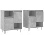 Aparadores 2 uds madera contrachapada gris hormigón de vidaXL, Aparadores - Ref: Foro24-3190129, Precio: 108,78 €, Descuento: %