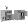 Aparadores 2 uds madera contrachapada gris hormigón de vidaXL, Aparadores - Ref: Foro24-3190129, Precio: 108,78 €, Descuento: %