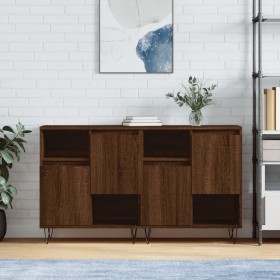 Sideboards 2 pieces plywood brown oak by vidaXL, Sideboards - Ref: Foro24-3190132, Price: 111,17 €, Discount: %