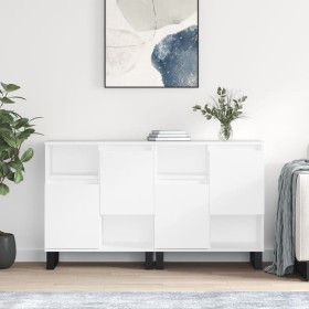 Sideboards 2 units glossy white plywood by vidaXL, Sideboards - Ref: Foro24-3190135, Price: 135,99 €, Discount: %