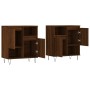 2 Stück Sideboards Sperrholz braune Eiche von vidaXL, Sideboards - Ref: Foro24-3190132, Preis: 111,05 €, Rabatt: %