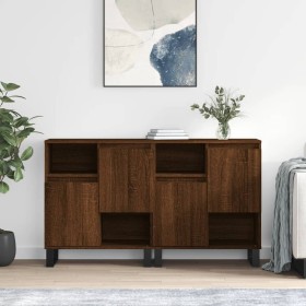 Sideboards 2 pieces oak brown plywood by vidaXL, Sideboards - Ref: Foro24-3190140, Price: 155,99 €, Discount: %