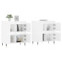 Aparadores 2 uds madera contrachapada blanco brillo de vidaXL, Aparadores - Ref: Foro24-3190167, Precio: 134,83 €, Descuento: %