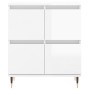 Aparadores 2 uds madera contrachapada blanco brillo de vidaXL, Aparadores - Ref: Foro24-3190167, Precio: 134,83 €, Descuento: %