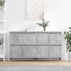 Sideboards 2 Stk. Sperrholz Beton grau von vidaXL, Sideboards - Ref: Foro24-3190169, Preis: 129,82 €, Rabatt: %