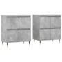 Aparadores 2 uds madera contrachapada gris hormigón de vidaXL, Aparadores - Ref: Foro24-3190169, Precio: 129,82 €, Descuento: %