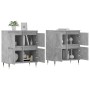 Aparadores 2 uds madera contrachapada gris hormigón de vidaXL, Aparadores - Ref: Foro24-3190169, Precio: 129,82 €, Descuento: %