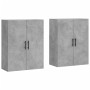 Armario de pared 2 unidades gris hormigón 69,5x34x90 cm de vidaXL, Aparadores - Ref: Foro24-3195647, Precio: 147,32 €, Descue...