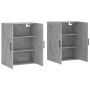 Armario de pared 2 unidades gris hormigón 69,5x34x90 cm de vidaXL, Aparadores - Ref: Foro24-3195647, Precio: 147,32 €, Descue...