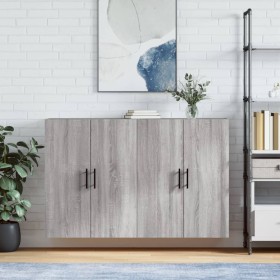 Wall cabinets 2 units Sonoma gray 69.5x34x90 cm by vidaXL, Sideboards - Ref: Foro24-3195649, Price: 151,60 €, Discount: %