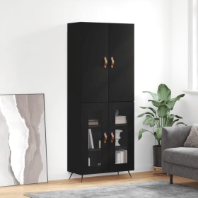 Tall black plywood sideboard 69.5x34x180 cm by vidaXL, Sideboards - Ref: Foro24-3195708, Price: 148,99 €, Discount: %