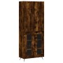 Aparador alto madera contrachapada roble ahumado 69,5x34x180 cm de vidaXL, Aparadores - Ref: Foro24-3195712, Precio: 145,55 €...