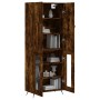 Aparador alto madera contrachapada roble ahumado 69,5x34x180 cm de vidaXL, Aparadores - Ref: Foro24-3195712, Precio: 145,55 €...