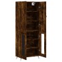 Aparador alto madera contrachapada roble ahumado 69,5x34x180 cm de vidaXL, Aparadores - Ref: Foro24-3195712, Precio: 145,55 €...