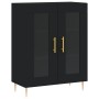 Tall black plywood sideboard 69.5x34x180 cm by vidaXL, Sideboards - Ref: Foro24-3195724, Price: 162,22 €, Discount: %