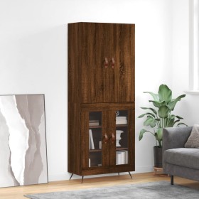 Tall oak brown plywood sideboard 69.5x34x180 cm by vidaXL, Sideboards - Ref: Foro24-3195714, Price: 149,99 €, Discount: %