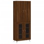 Aparador alto madera contrachapada marrón roble 69,5x34x180 cm de vidaXL, Aparadores - Ref: Foro24-3195714, Precio: 149,87 €,...