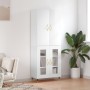 Tall white glossy plywood sideboard 69.5x34x180 cm by vidaXL, Sideboards - Ref: Foro24-3195717, Price: 163,30 €, Discount: %