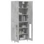 Concrete gray plywood tall sideboard 69.5x34x180 cm by vidaXL, Sideboards - Ref: Foro24-3195719, Price: 143,99 €, Discount: %