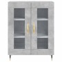 Concrete gray plywood tall sideboard 69.5x34x180 cm by vidaXL, Sideboards - Ref: Foro24-3195719, Price: 143,99 €, Discount: %