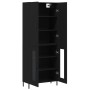 Aparador alto madera contrachapada negro 69,5x34x180 cm de vidaXL, Aparadores - Ref: Foro24-3195740, Precio: 162,29 €, Descue...