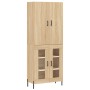 High oak-colored plywood sideboard 69.5x34x180 cm by vidaXL, Sideboards - Ref: Foro24-3195742, Price: 150,80 €, Discount: %