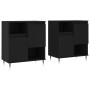 Sideboards 2 pcs black plywood by vidaXL, Sideboards - Ref: Foro24-3190118, Price: 114,21 €, Discount: %