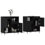 Sideboards 2 pcs black plywood by vidaXL, Sideboards - Ref: Foro24-3190118, Price: 114,21 €, Discount: %