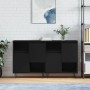 Sideboards 2 pcs black plywood by vidaXL, Sideboards - Ref: Foro24-3190126, Price: 112,26 €, Discount: %