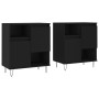 Aparadores 2 uds madera contrachapada negro de vidaXL, Aparadores - Ref: Foro24-3190126, Precio: 112,26 €, Descuento: %