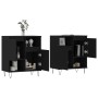 Aparadores 2 uds madera contrachapada negro de vidaXL, Aparadores - Ref: Foro24-3190126, Precio: 112,26 €, Descuento: %