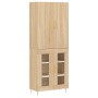 High oak-colored plywood sideboard 69.5x34x180 cm by vidaXL, Sideboards - Ref: Foro24-3195726, Price: 141,99 €, Discount: %