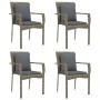 Garden chairs with cushions 4 units gray synthetic rattan by vidaXL, Garden sets - Ref: Foro24-319880, Price: 251,56 €, Disco...