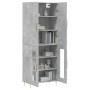 Concrete gray plywood tall sideboard 69.5x34x180 cm by vidaXL, Sideboards - Ref: Foro24-3195727, Price: 159,25 €, Discount: %