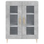 Aparador alto madera contrachapada gris hormigón 69,5x34x180 cm de vidaXL, Aparadores - Ref: Foro24-3195727, Precio: 159,25 €...