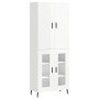 High glossy white plywood sideboard 69.5x34x180 cm by vidaXL, Sideboards - Ref: Foro24-3195749, Price: 156,99 €, Discount: %