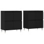 Aparadores 2 uds madera contrachapada negro de vidaXL, Aparadores - Ref: Foro24-3190166, Precio: 126,76 €, Descuento: %