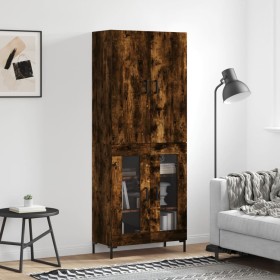 Tall smoked oak plywood sideboard 69.5x34x180 cm by vidaXL, Sideboards - Ref: Foro24-3195736, Price: 142,99 €, Discount: %