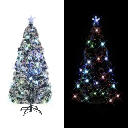 Árbol de Navidad artificial con soporte/LED 210 cm fibra óptica de vidaXL, Arboles de navidad - Ref: Foro24-242428, Precio: 1...