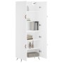 Aparador alto madera contrachapada blanco 69,5x34x180 cm de vidaXL, Aparadores - Ref: Foro24-3195763, Precio: 140,99 €, Descu...