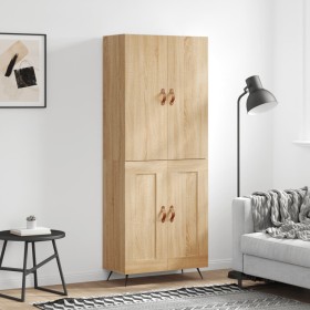 High oak-colored plywood sideboard 69.5x34x180 cm by vidaXL, Sideboards - Ref: Foro24-3195766, Price: 143,99 €, Discount: %