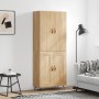 Aparador alto madera contrachapada color roble 69,5x34x180 cm de vidaXL, Aparadores - Ref: Foro24-3195766, Precio: 143,25 €, ...