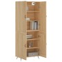 Aparador alto madera contrachapada color roble 69,5x34x180 cm de vidaXL, Aparadores - Ref: Foro24-3195766, Precio: 143,25 €, ...