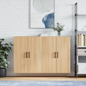 Wall-mounted cabinet 2 units Sonoma oak 69.5x34x90 cm by vidaXL, Sideboards - Ref: Foro24-3195646, Price: 147,99 €, Discount: %