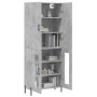 Tall plywood gray concrete sideboard 69.5x34x180 cm by vidaXL, Sideboards - Ref: Foro24-3195743, Price: 151,47 €, Discount: %