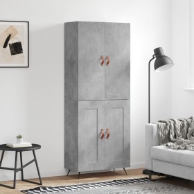 Concrete gray plywood tall sideboard 69.5x34x180 cm by vidaXL, Sideboards - Ref: Foro24-3195767, Price: 146,45 €, Discount: %