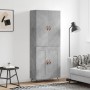 Concrete gray plywood tall sideboard 69.5x34x180 cm by vidaXL, Sideboards - Ref: Foro24-3195767, Price: 144,99 €, Discount: %