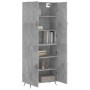 Aparador alto madera contrachapada gris hormigón 69,5x34x180 cm de vidaXL, Aparadores - Ref: Foro24-3195767, Precio: 146,45 €...